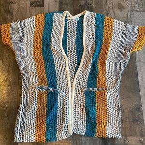 Anthropologie open front crocheted duster